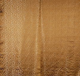 Brokát jemný květinový motiv hnědý