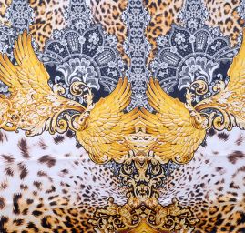 Hedvábný pružný satén kupón křídla