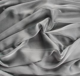 Šifon šanžán světle šedý