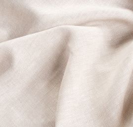 Len vzor rybí kost hnědosmetanový