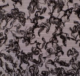 Efektní organza s vlasem černá