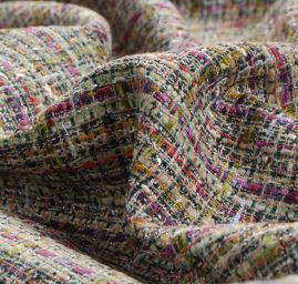 Imitace ručně tkané látky melír zelená