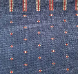 Bavlněná košilová látka drobný vzor modročervená
