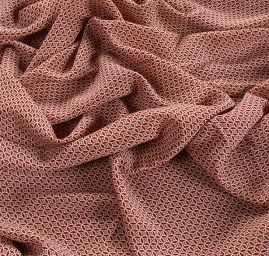 viskozová šatová látka drobný vzor vínová