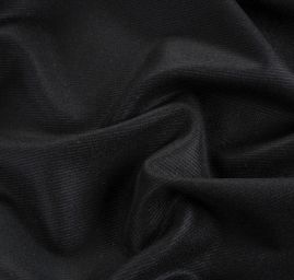 Vlněná kostýmová látka černá šikmý pruh