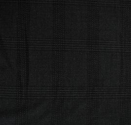 Vlněná kostýmová látka černé pruhy