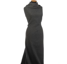 Flauš oboustranný černá/antracit vlna směs