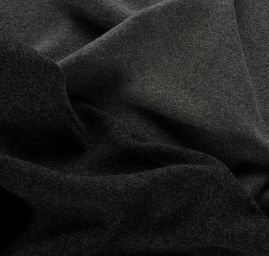 Flauš oboustranný černá/antracit vlna směs