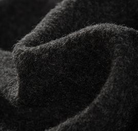 Flauš oboustranný černá/antracit vlna směs