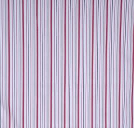 Pružná bavlněná látka vzor proužky červenobílá