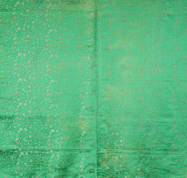 Brokát jemný květinový motiv zelený II.jakost