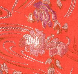 Látka brokát květinový motiv