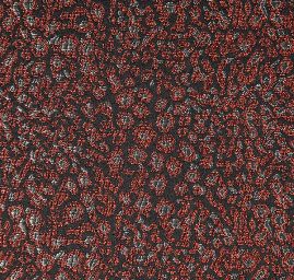 Lamé žakár červenočerné