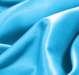 Pružný satén blankytně modrý