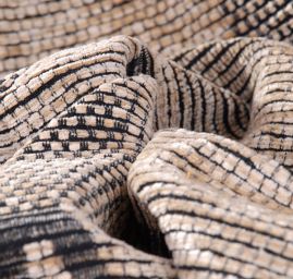 Dekoračné látka vhodná aj na kabát v etno štýle břízovočerná