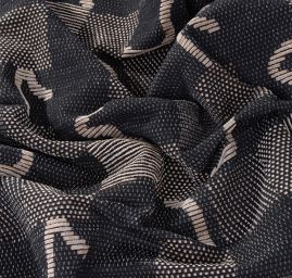 Dekoračné látka vhodná aj na kabát v etno štýle břízovočerná