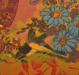 Pružný manšestr japonský motiv