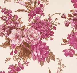 Pružný samet romantický květinový motiv