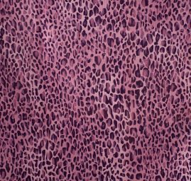 Šifon plisé zvířecí motiv růžovofialový