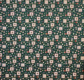 Pružný manšestr dětský vzor zelený