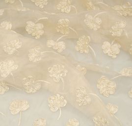 Hedvábná plastická krajka květy