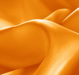 Pružný satén oranžovožlutý