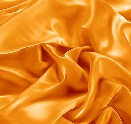 Pružný satén oranžovožlutý