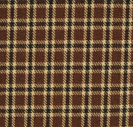 Kostýmová látka vzor drobná kostka hnědá