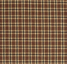 Kostýmová látka vzor drobná kostka hnědá