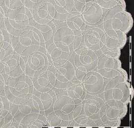 Organza s jemnou lurexovou výšivkou