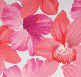 Bavlněná pružná látka velké květy