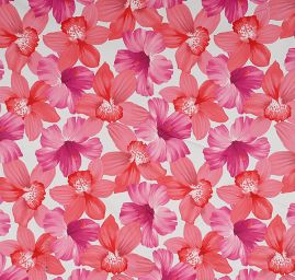 Bavlněná pružná látka velké květy