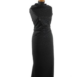 Lamé vrstvená textilie černá menší vzor