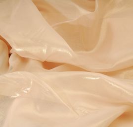 Lamé šifon zlatobéžový