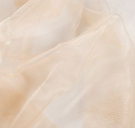 Organza jednobarevná pudrová sv.hnědá