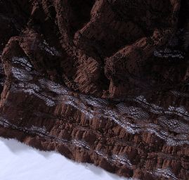 Efektní krajka tm. hnědá