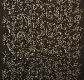 Pružný manšestr s výšivkou olivově zelený