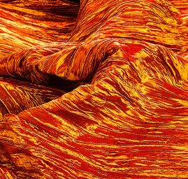 Taft kreš plastický šanžán žlutooranžový