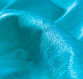 Šantung jednobarevný šanžán tyrkysový