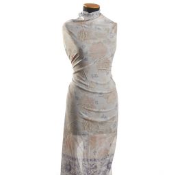 Bavlněný etamín kupón květinový motiv