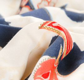 Viskózová letní látka vzor květin