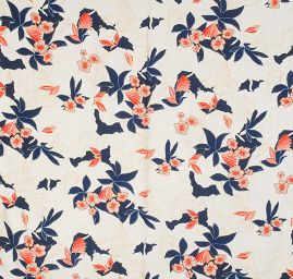 Viskózová letní látka vzor květin