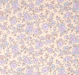 Viskozová letní látka kytičkový motiv pastel žlutá