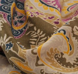 Šifon vzor fantazie květů