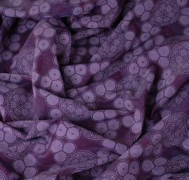 Bavlna tisk ornamenty vínová/starorůžová SLEVA