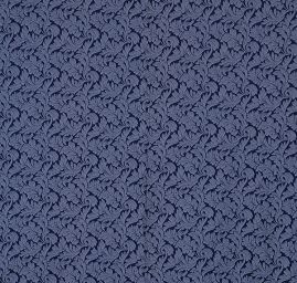 Riflovina žakárový květinový vzor modrá II.jakost