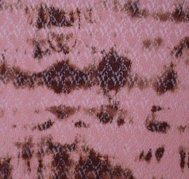 Pružná romantická krajka batika hnědá/starorůžová