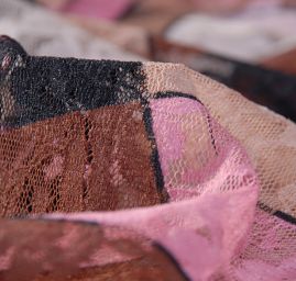 Pružná krajka s květinový vzor/geometrický tisk