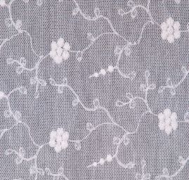 Jemná bavlněná krajka květinový vzor smetanová II.jakost