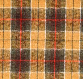 Vlna směs košilová látka vzor kostky hnědá/červená